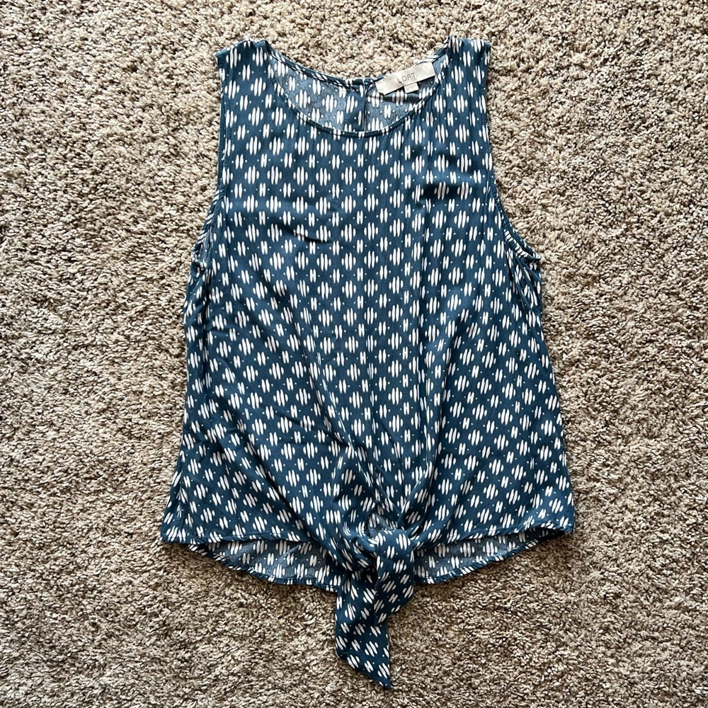 LOFT Tie Front Dress Tank
